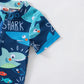 Shark Print Toddler Boys Rash Guard