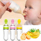 Silicone Squeezable Baby Food Feeder with Training Spoon.