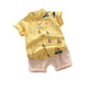 Stylish 2-Piece Baby Boy Summer Suit. Casual Top & Shorts Set