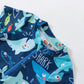 Shark Print Toddler Boys Rash Guard