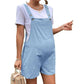 Hot Selling European American Maternity Overalls Solid Color Shoulder Strap Jumpsuit Shorts Adjustable Waist for Pregnant Women