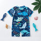 Shark Print Toddler Boys Rash Guard