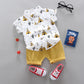 Stylish 2-Piece Baby Boy Summer Suit. Casual Top & Shorts Set