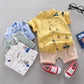 Stylish 2-Piece Baby Boy Summer Suit. Casual Top & Shorts Set