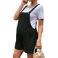 Hot Selling European American Maternity Overalls Solid Color Shoulder Strap Jumpsuit Shorts Adjustable Waist for Pregnant Women